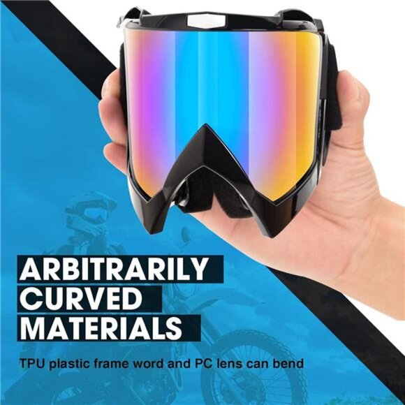 Adult Dirt Bike Goggles, 2-Pack ATV Motorcycle Goggles for Men & Women, Wide - Picture 4 of 7